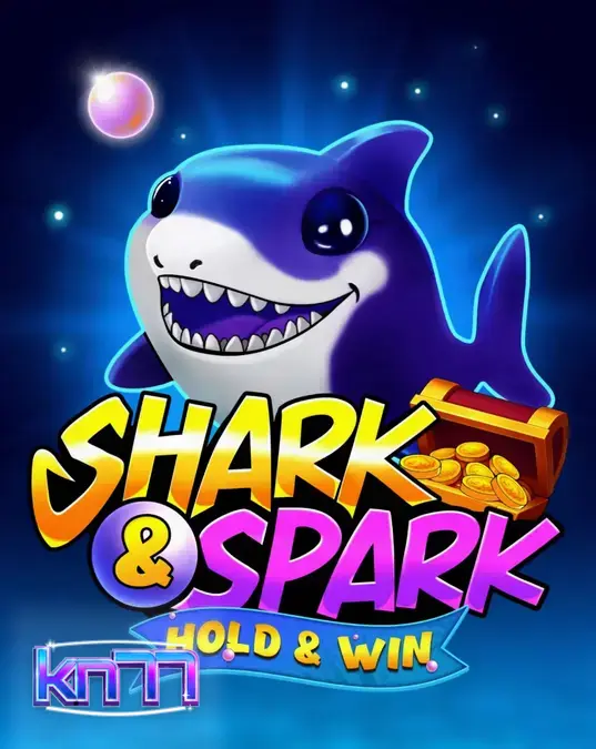 Little Shark character sa isang makulay na underwater slot background